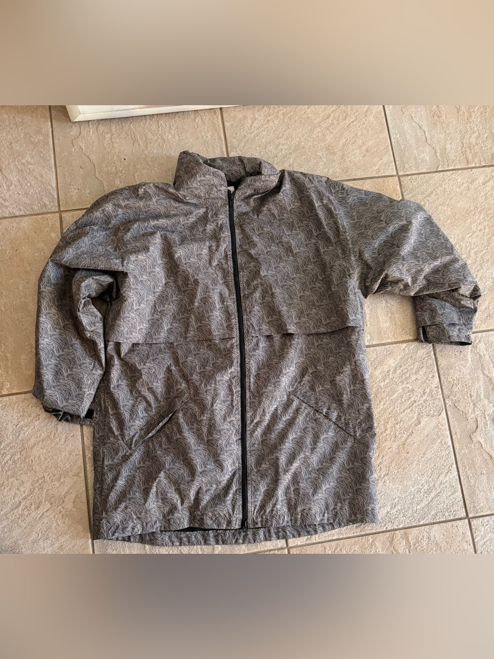Hatley Men's Gray Patterned Windbreaker Jacket